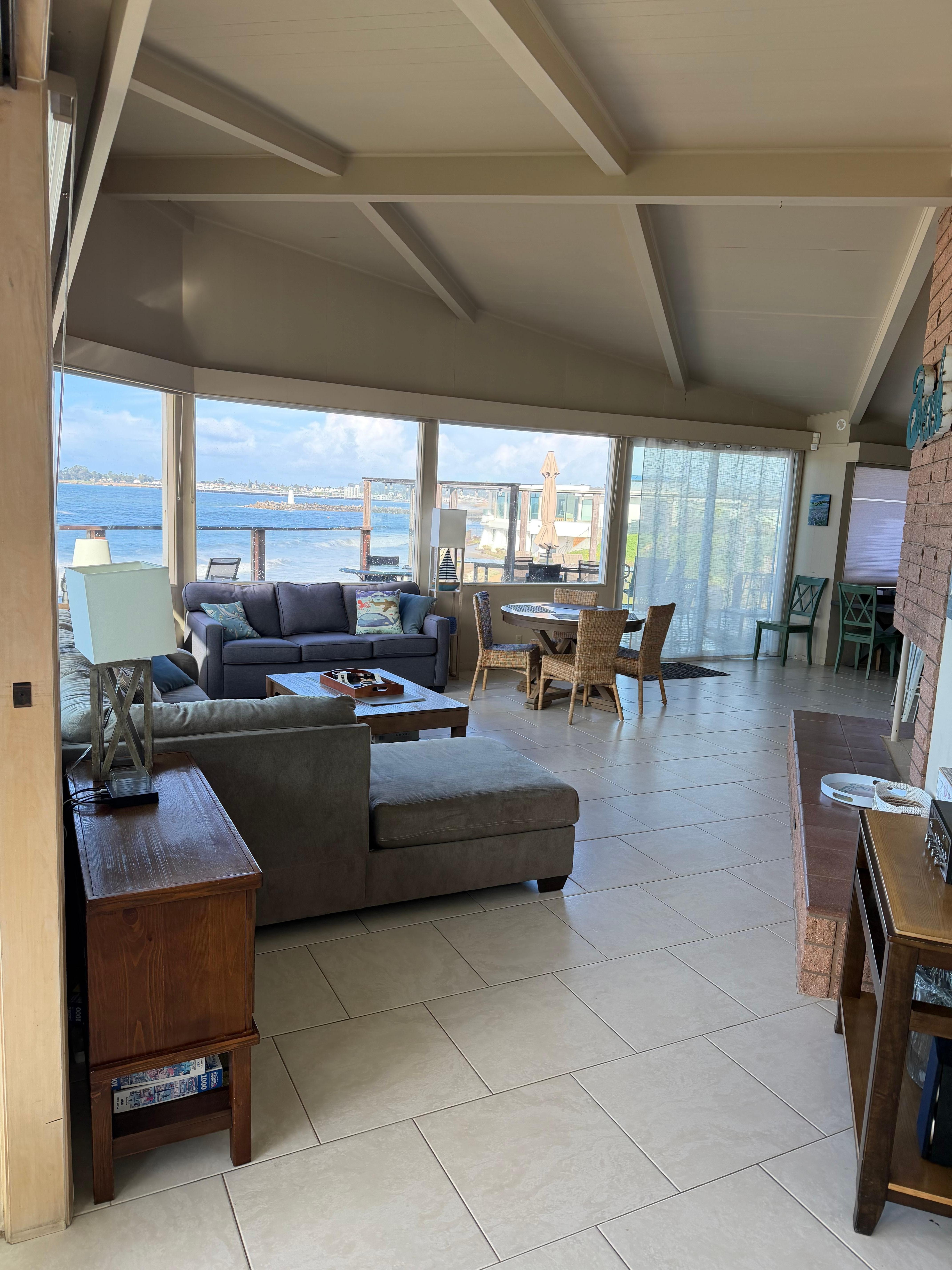 Living area near kitchen