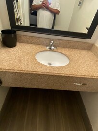 Filthy bathroom faucet