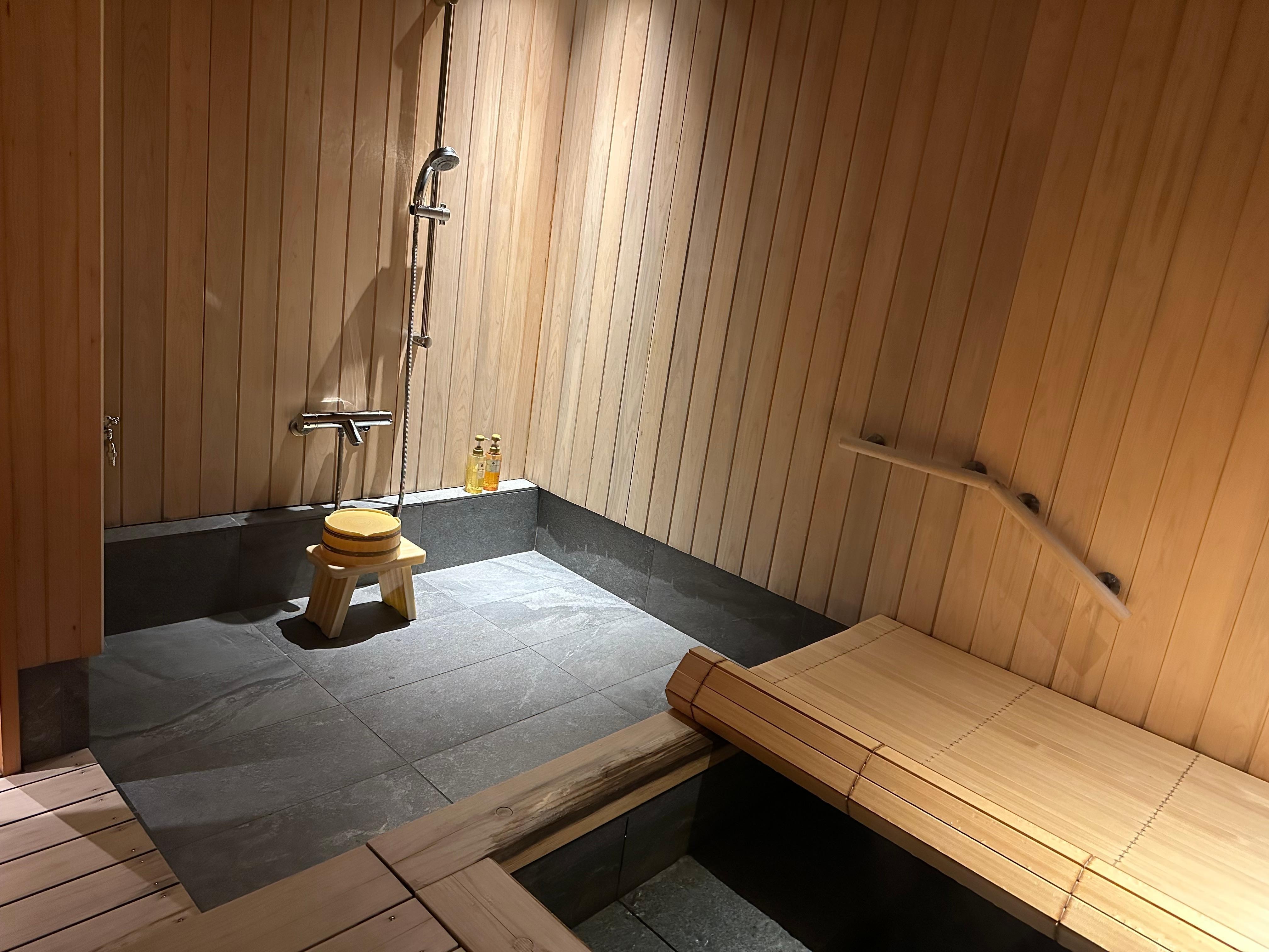 The private bathing area