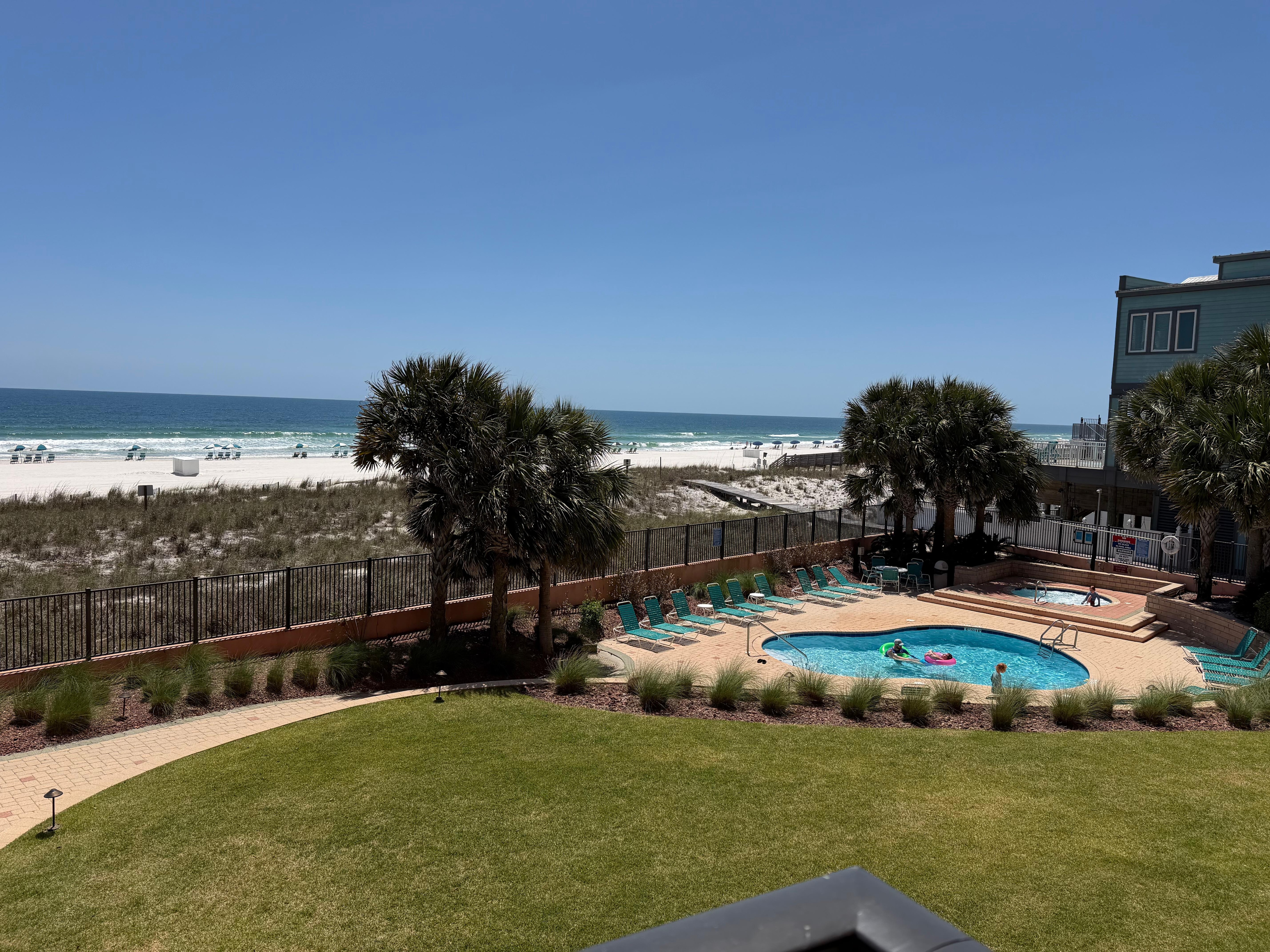 View from balcony.