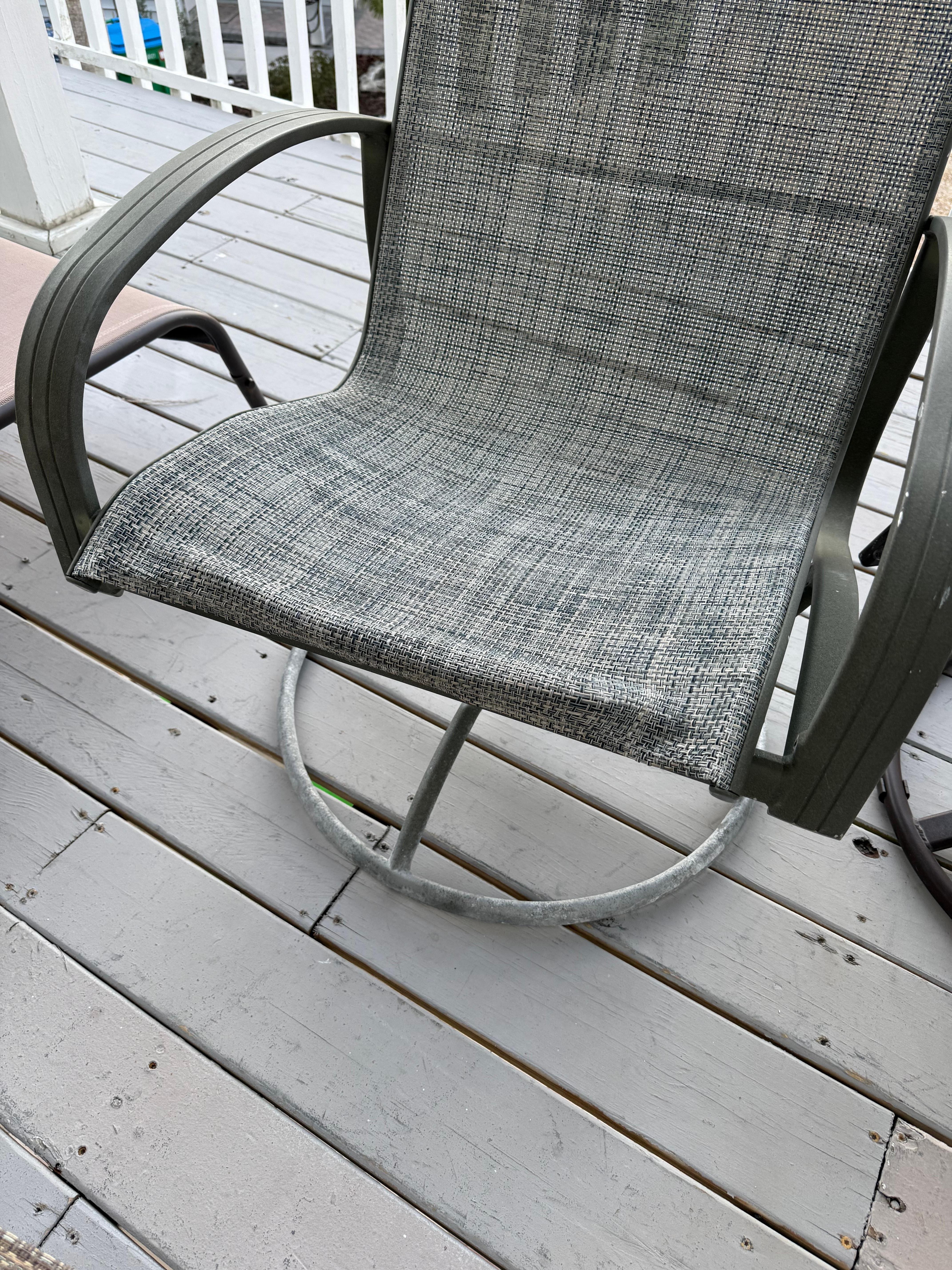 Broken deck furniture