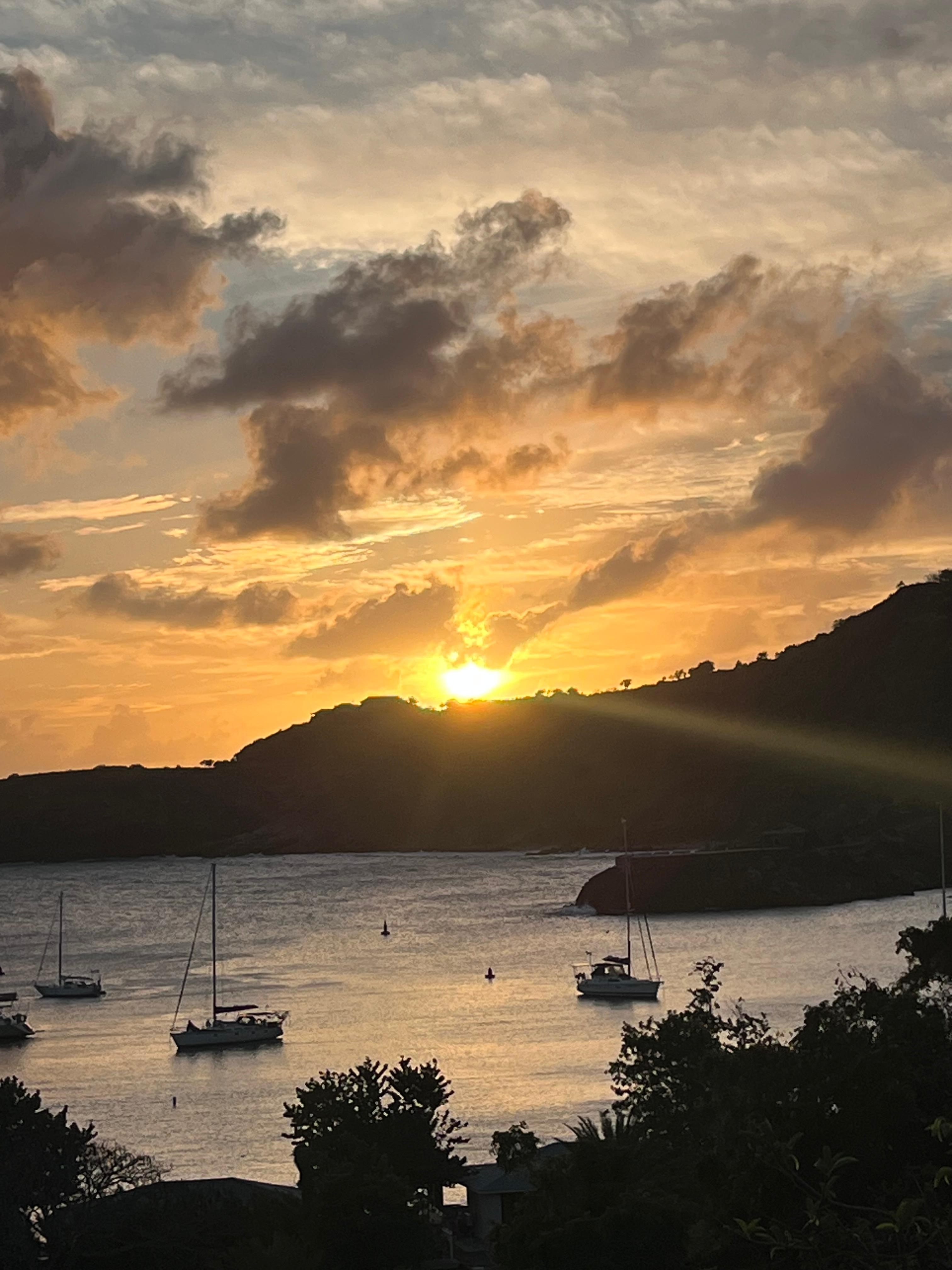 Sunset view from porch