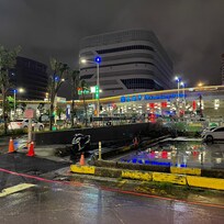 View from hotel entrance.