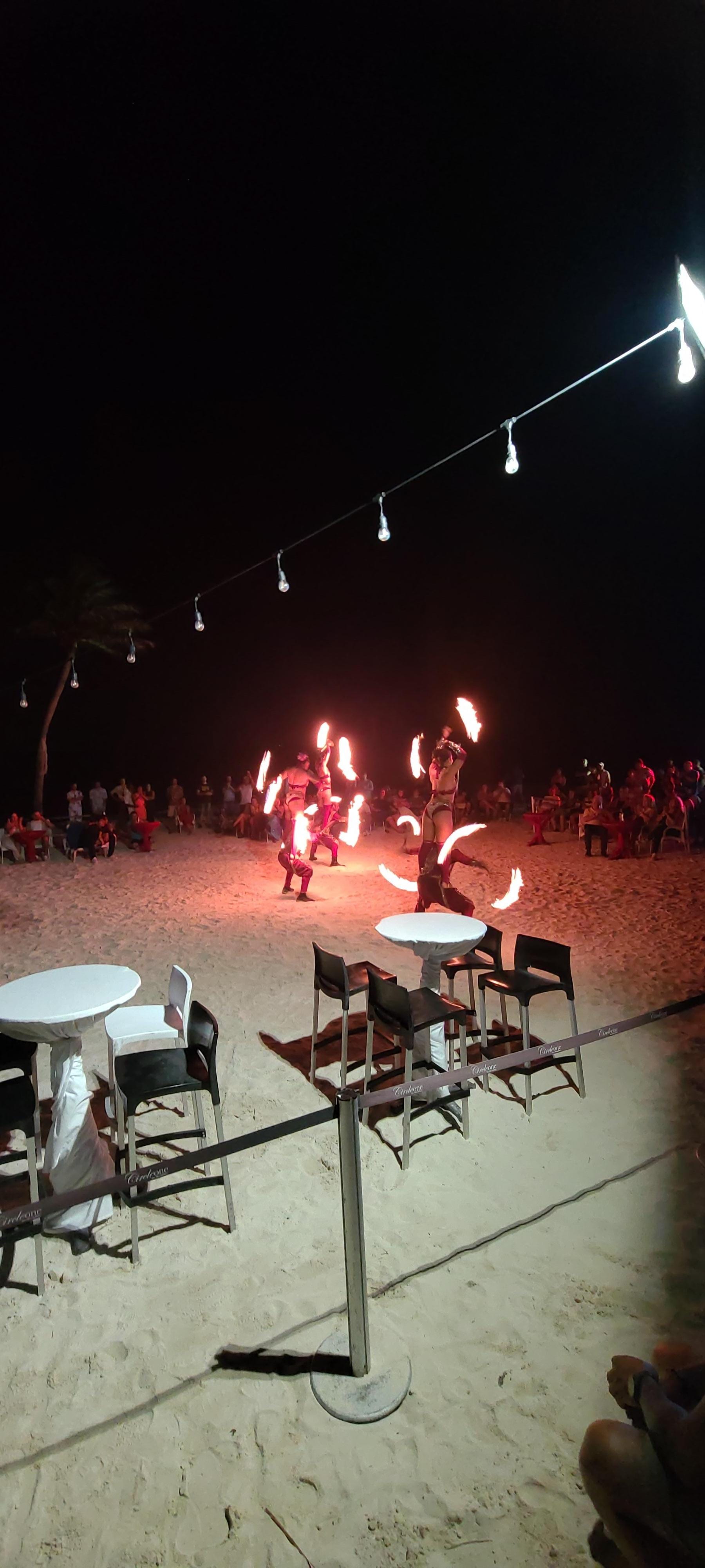Fire dancing activity.