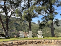 We sat for hours in these Adirondack chairs, admiring the birds and the views