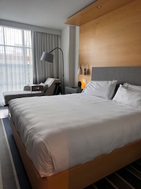 Good sized King room accessible with city view. Loved the lounger.