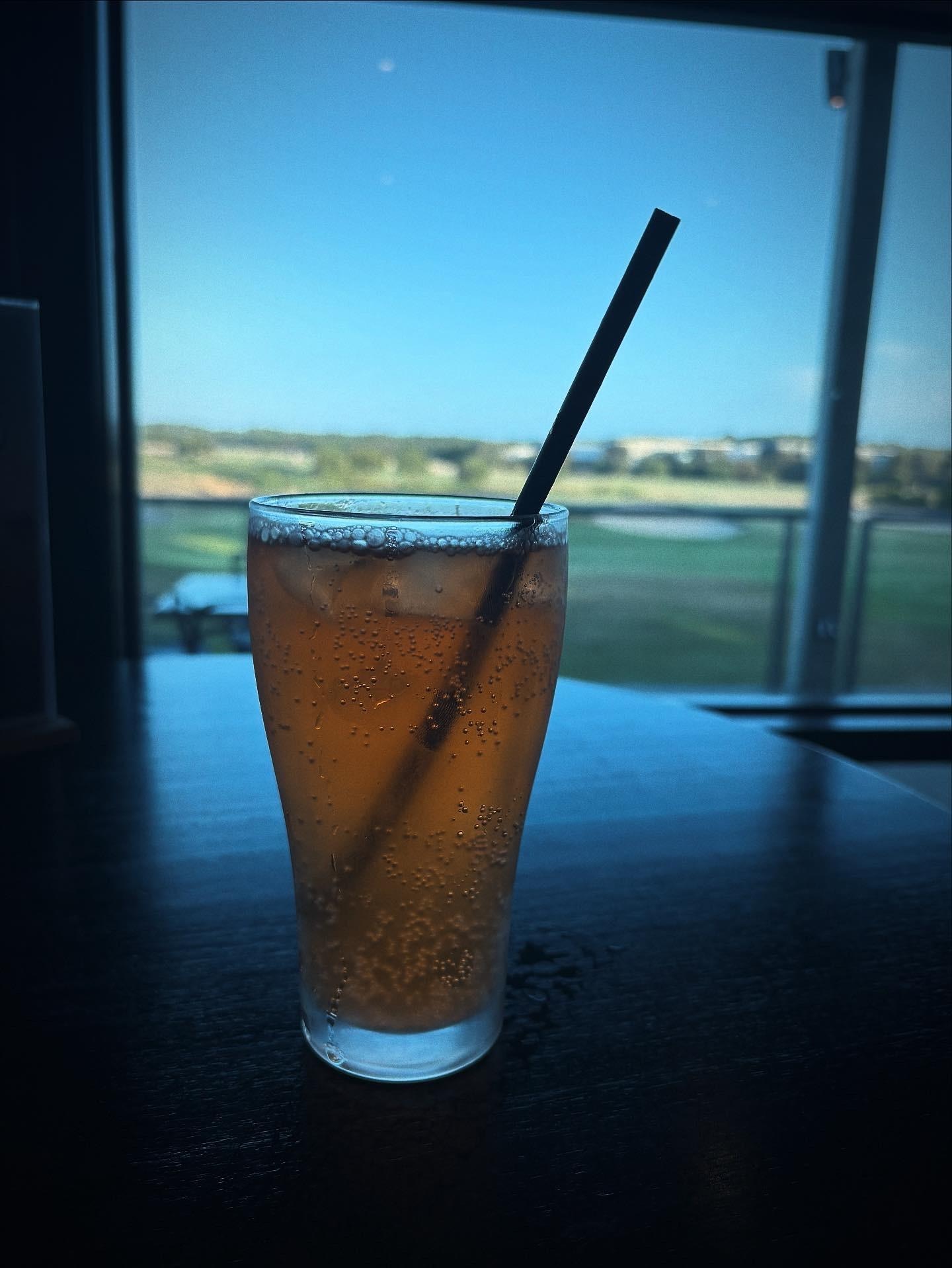View to the golf course from the restaurant 