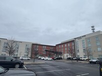 In front of the hotel.