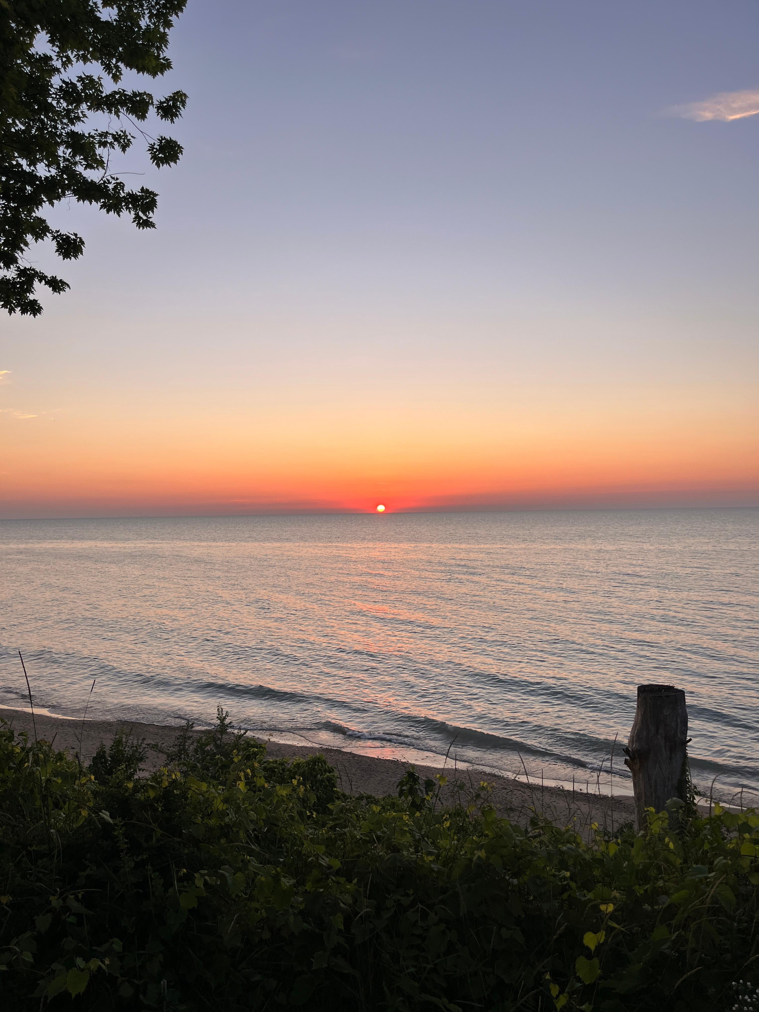 From the spacious deck. 