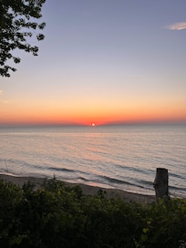From the spacious deck.