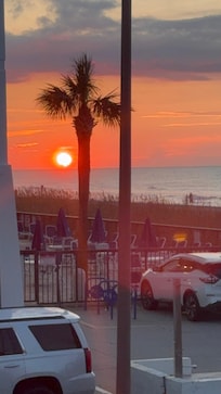 Morning sunrise from our room.