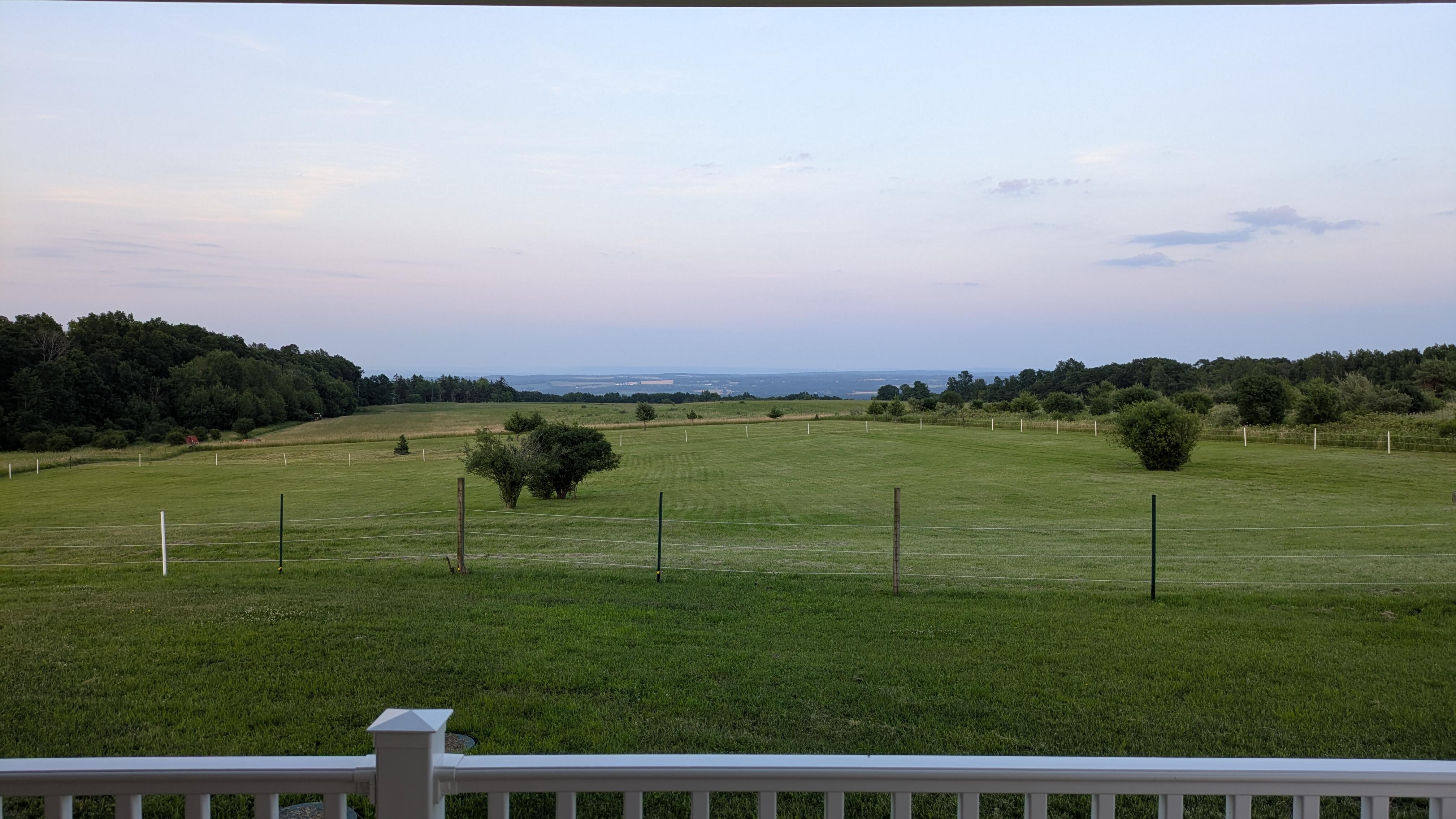 Pic from porch, facing east.