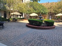 Courtyard outside room.