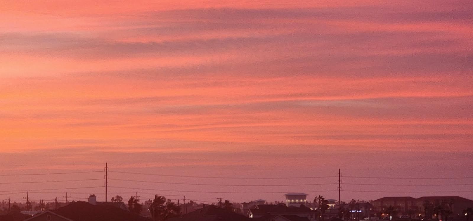 Sunset from our balcony.