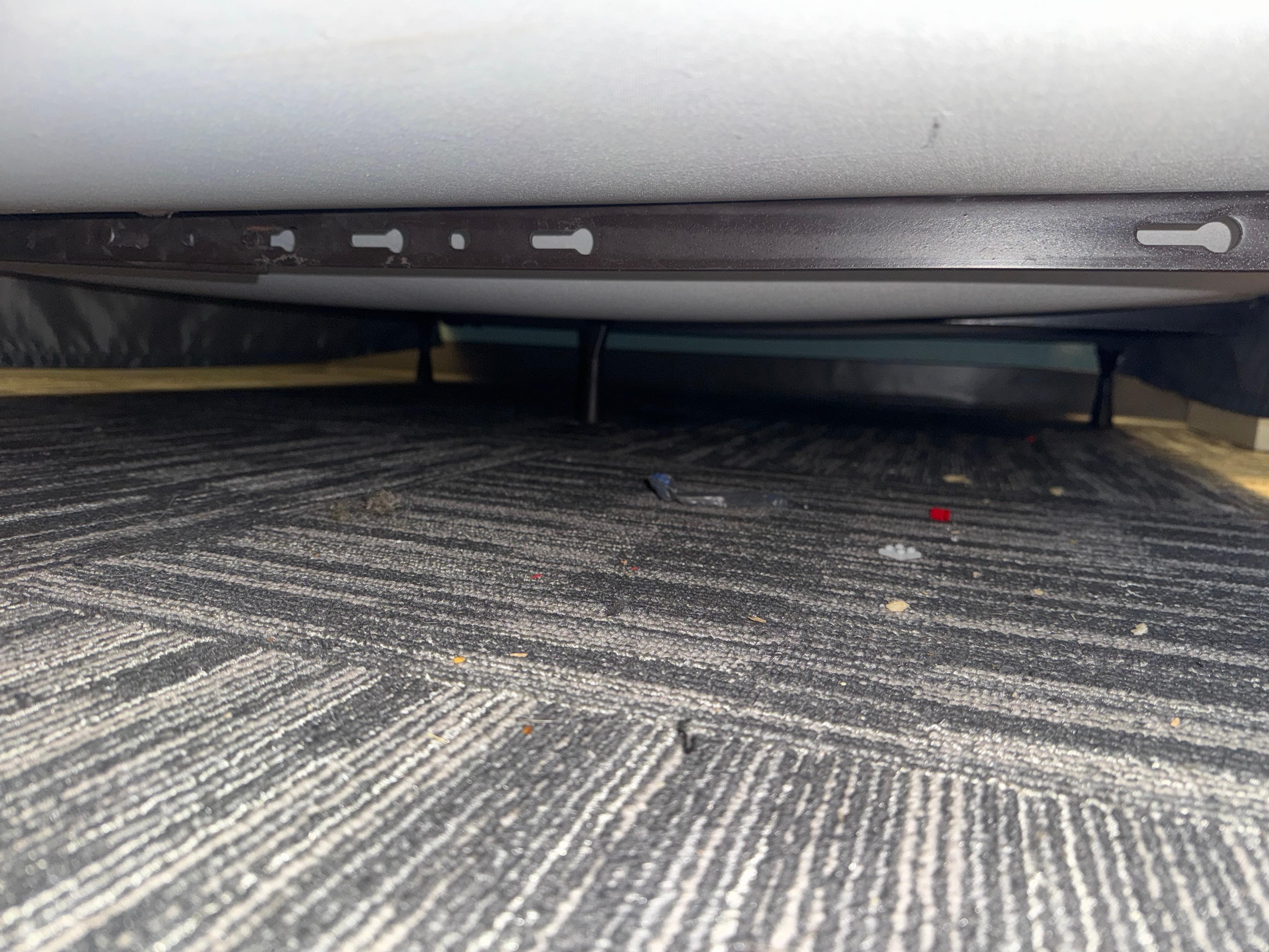 Collected dust and left behind Lego blocks from previous guest from who knows how long ago 