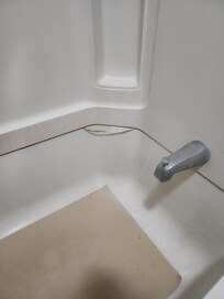 Shower falling apart.