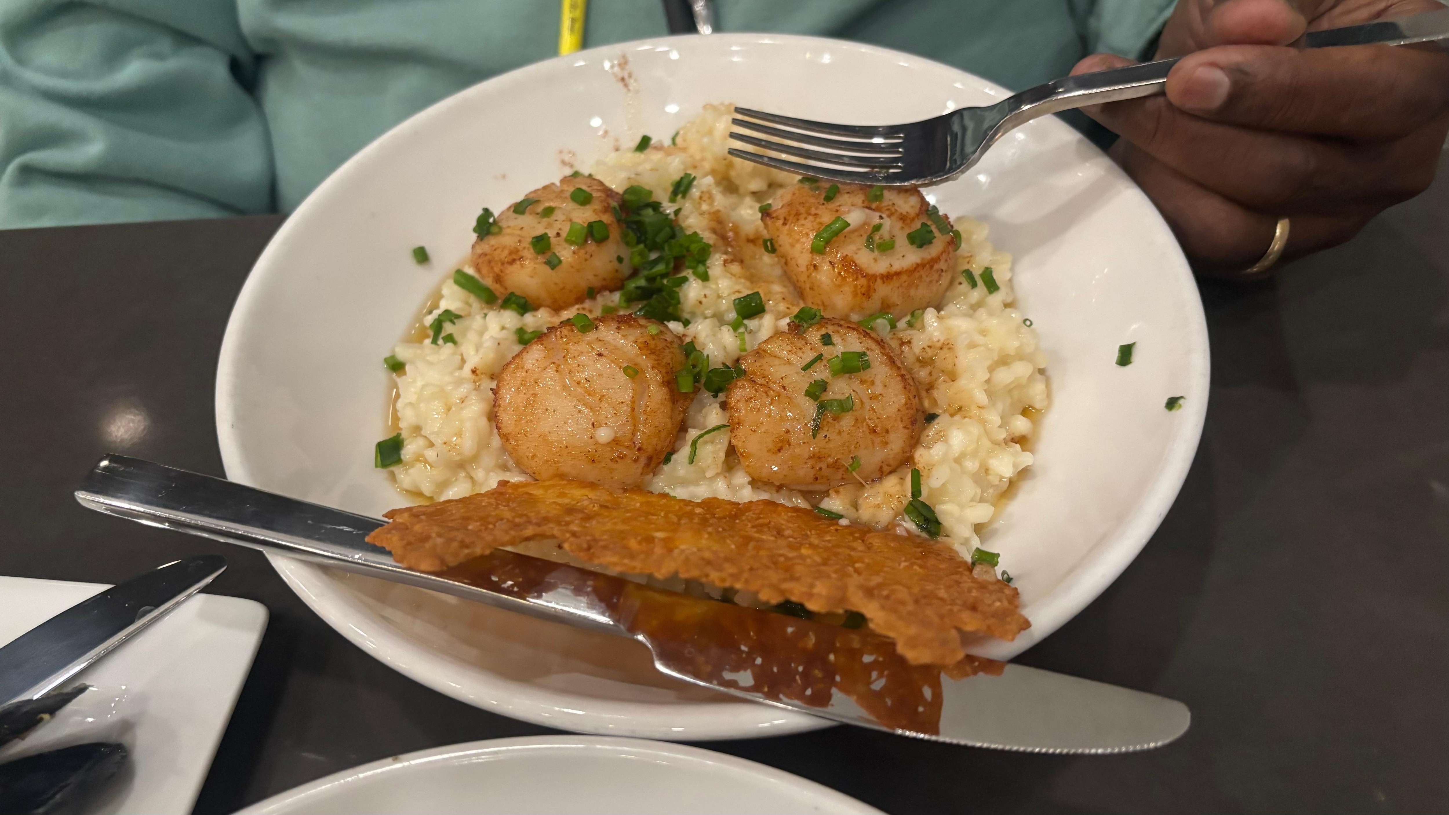 Brown Butter Scallops with Risotto 