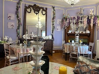 Breakfast room at the Mathis House, sister B&B, just a few blocks away.