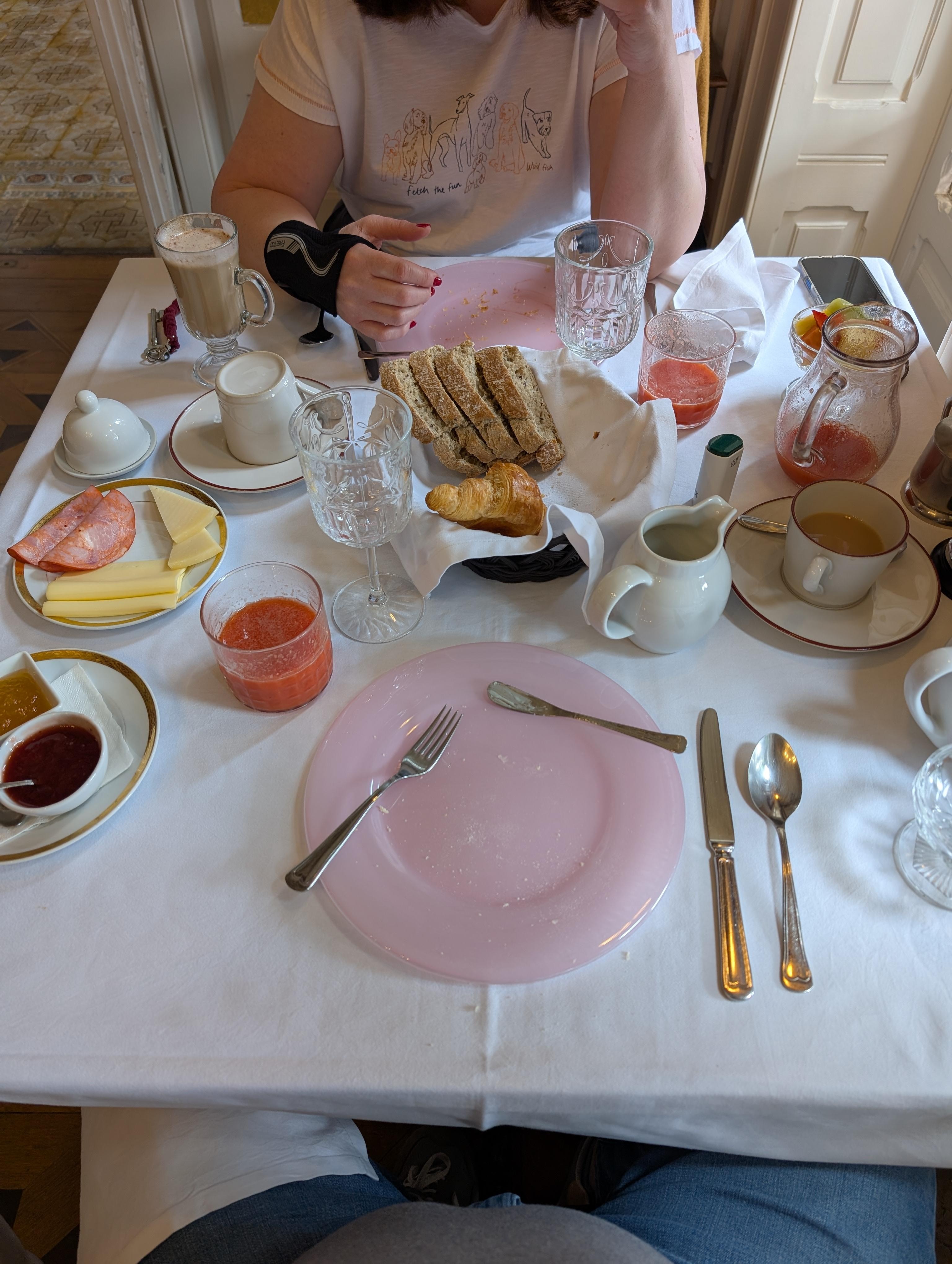 Our first breakfast. Exceptional 