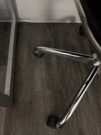 Used straw under desk when we checked in