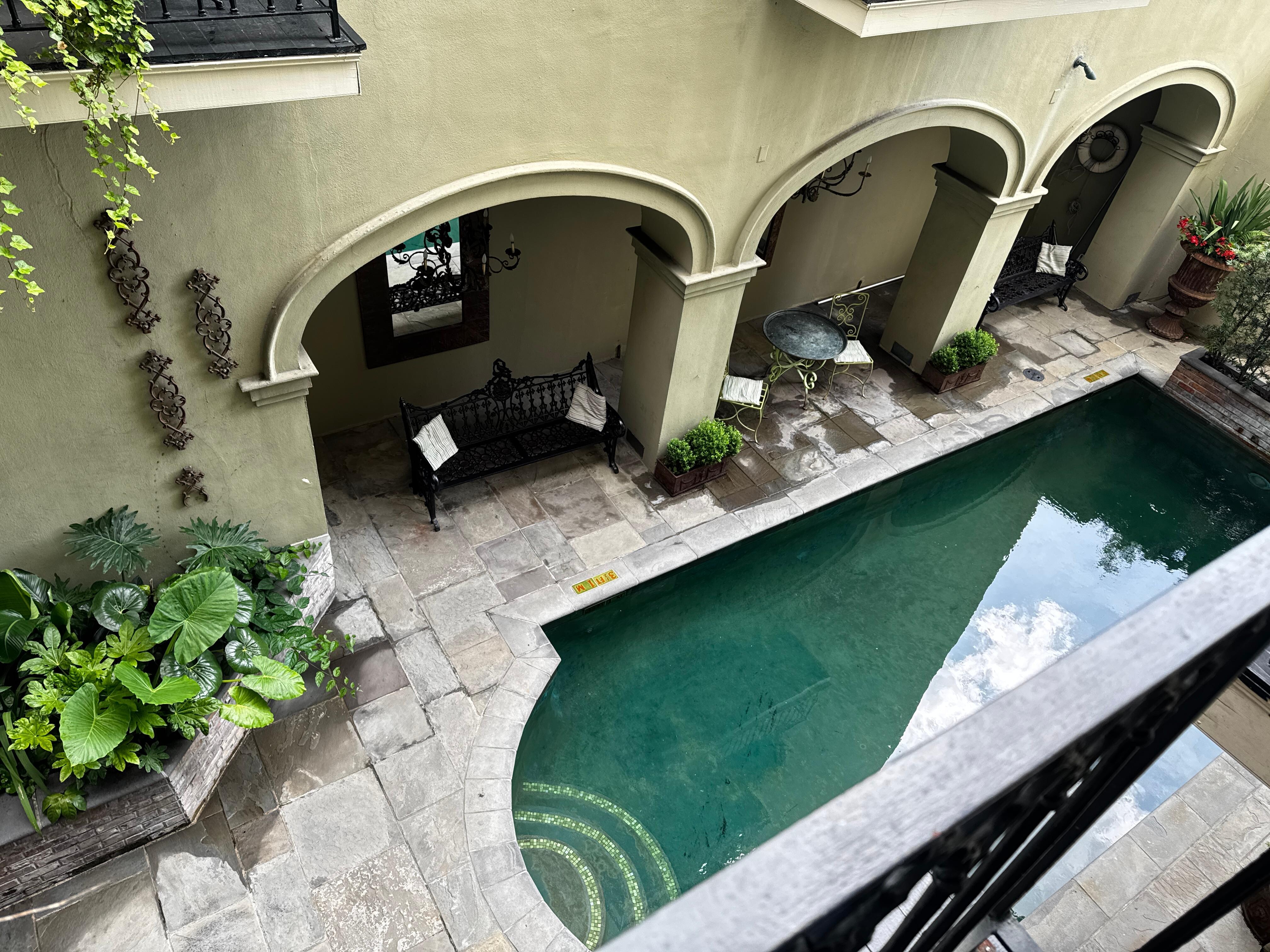 View from poolside balcony
