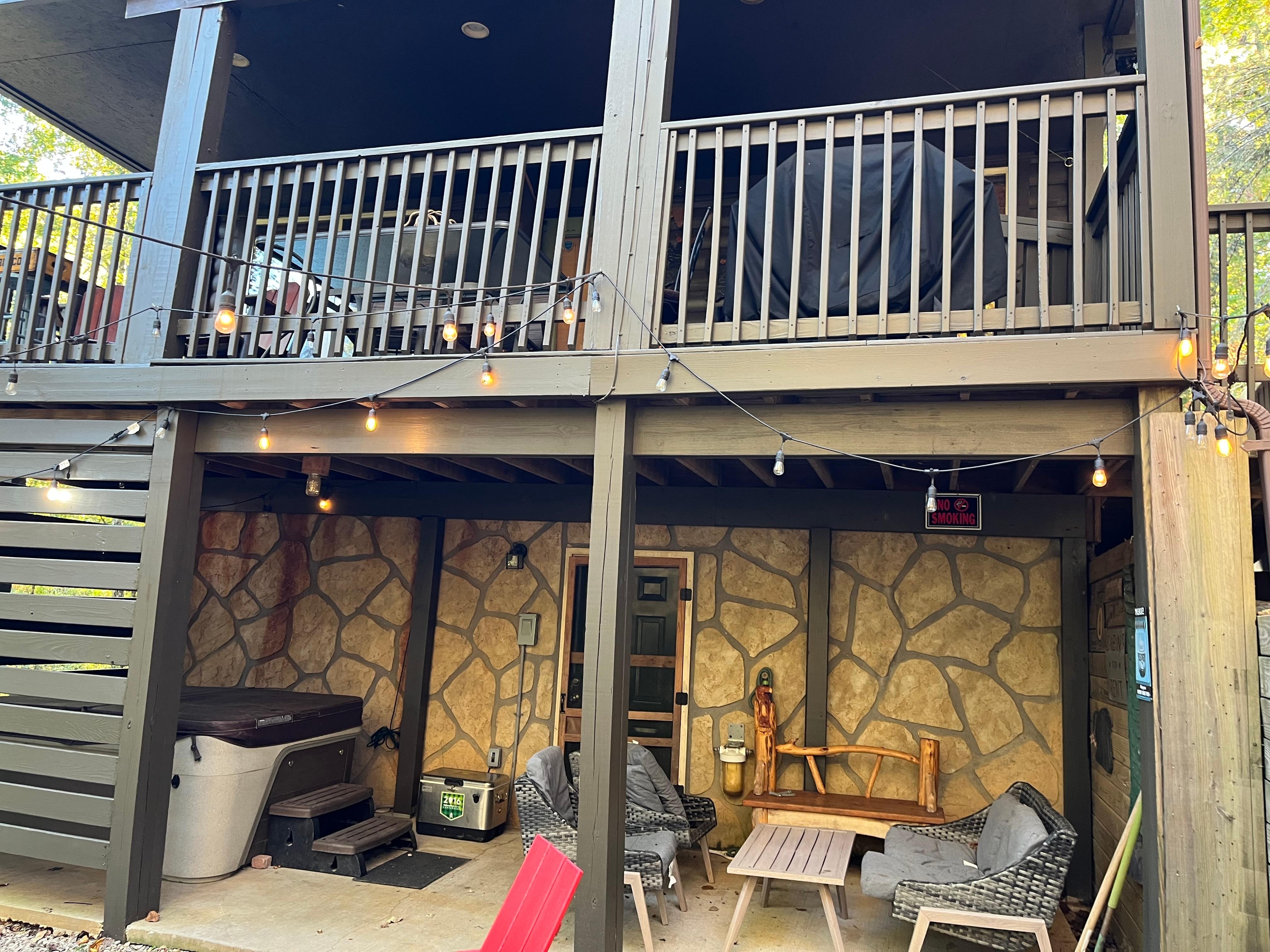 Second floor deck off of the living room 