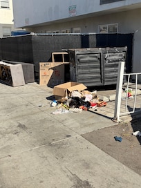 Trash everywhere.