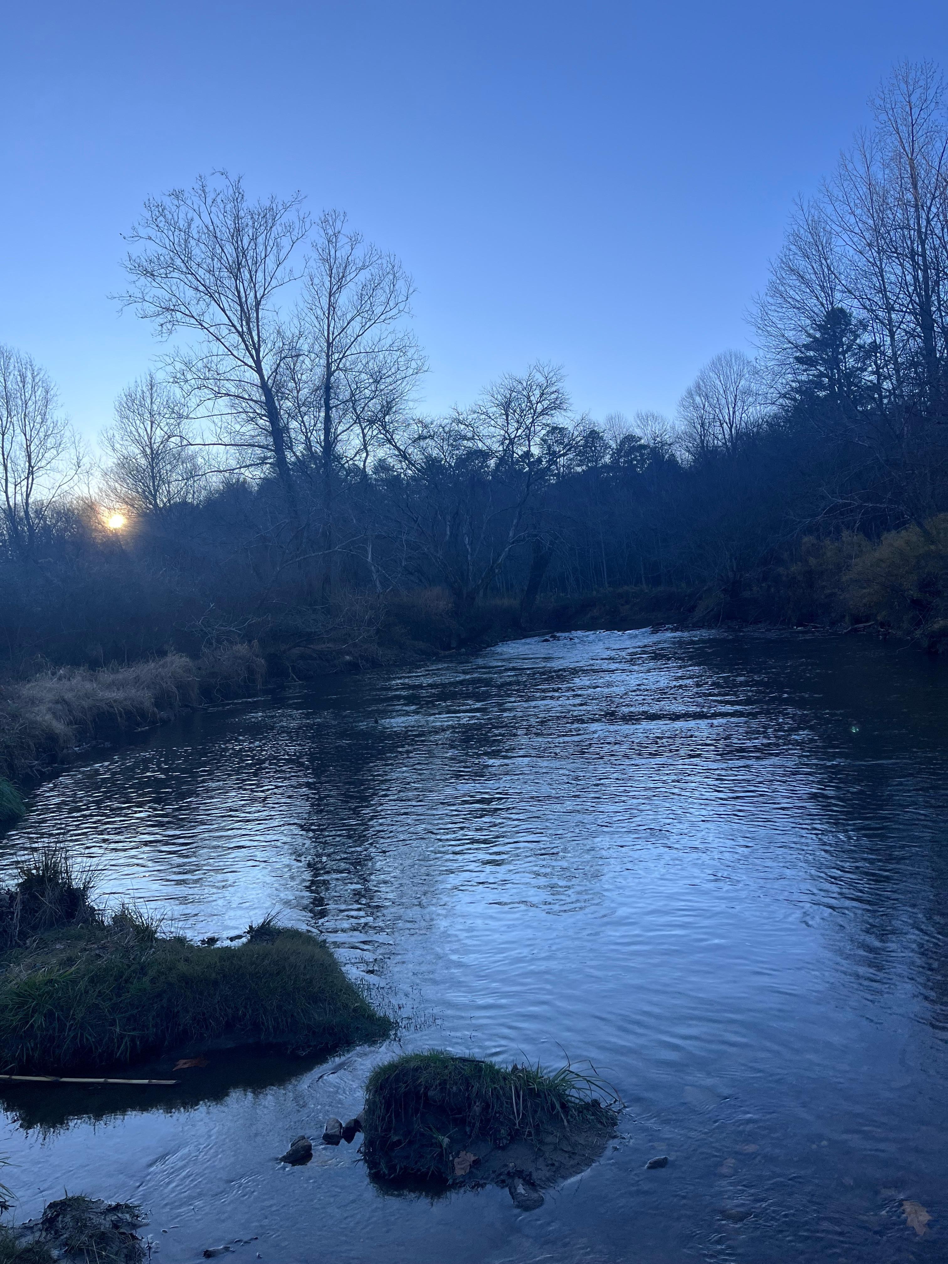 The beautiful river right across from the cottage