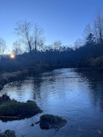 The beautiful river right across from the cottage