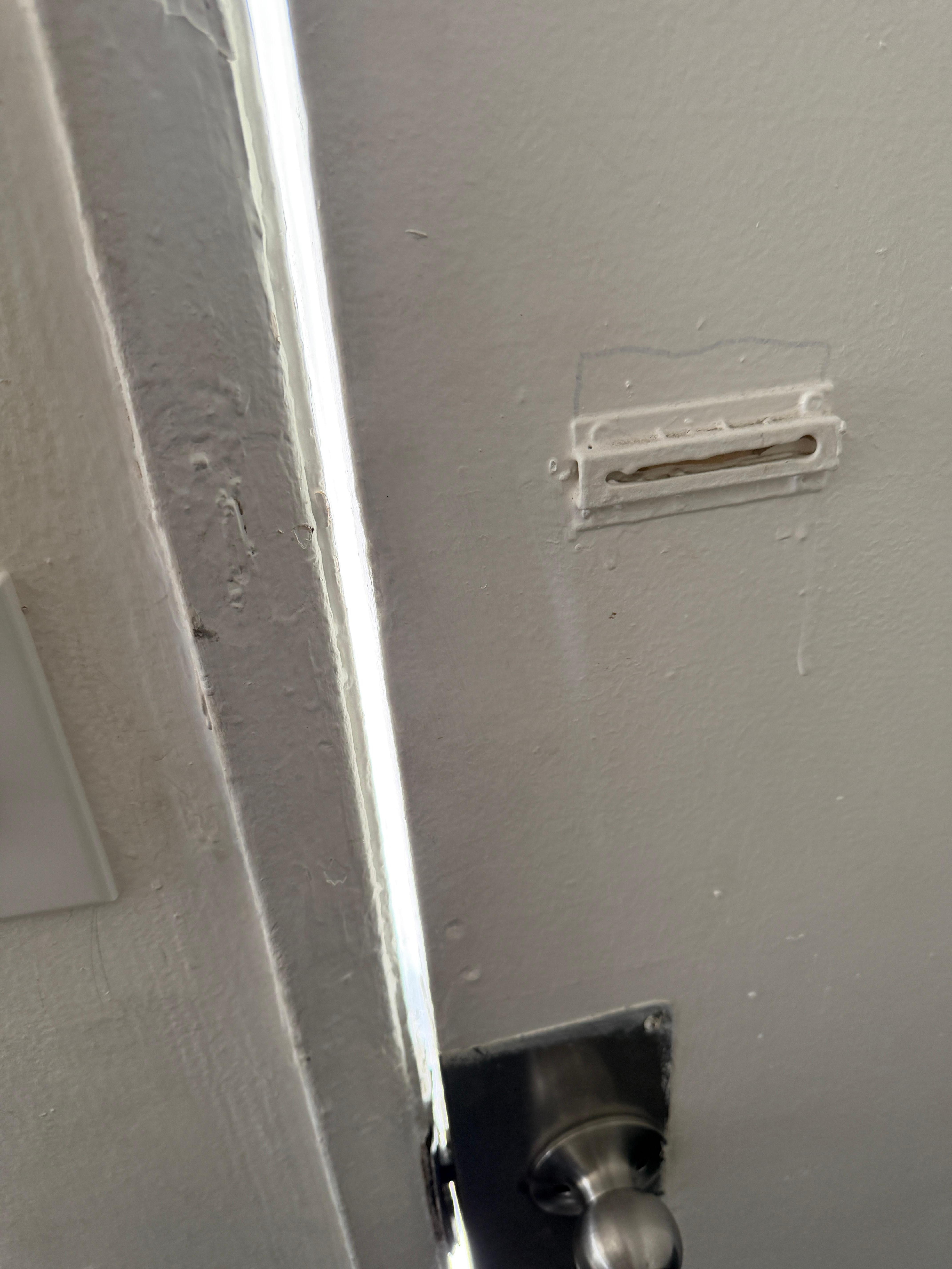 This is the door shut and locked