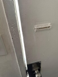 This is the door shut and locked