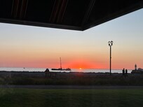 Morning sunrise view from our window