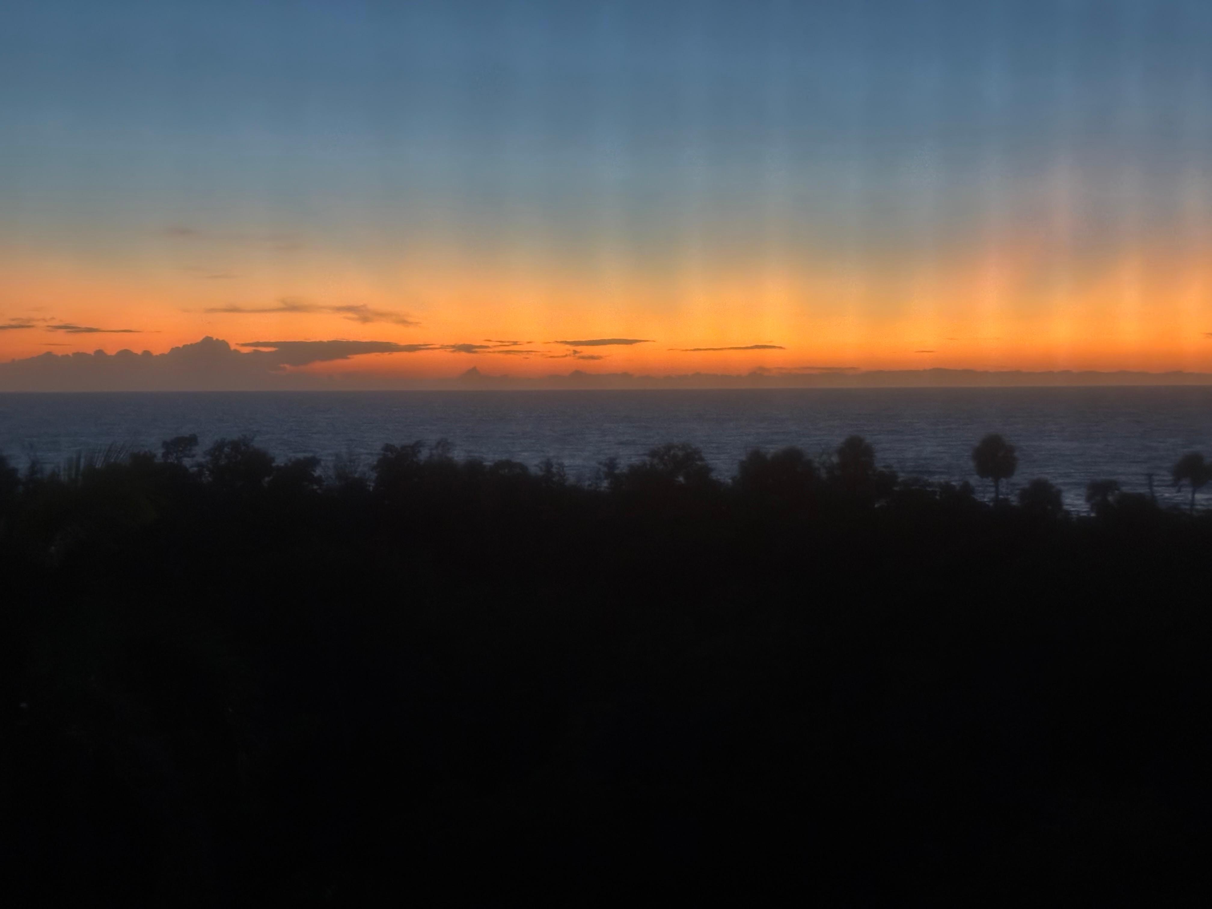 Sunset view from the lanai