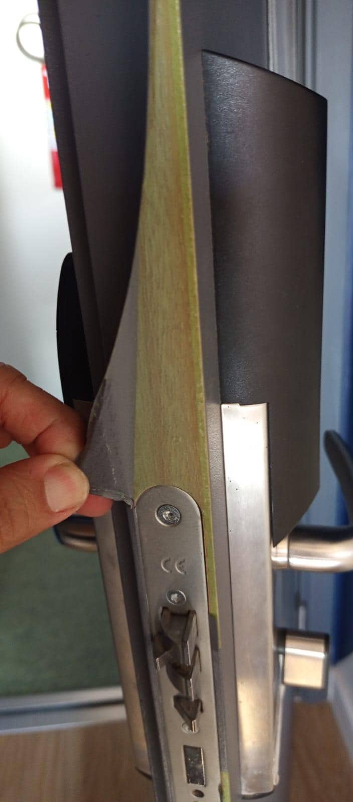 Upholstery peeling off.