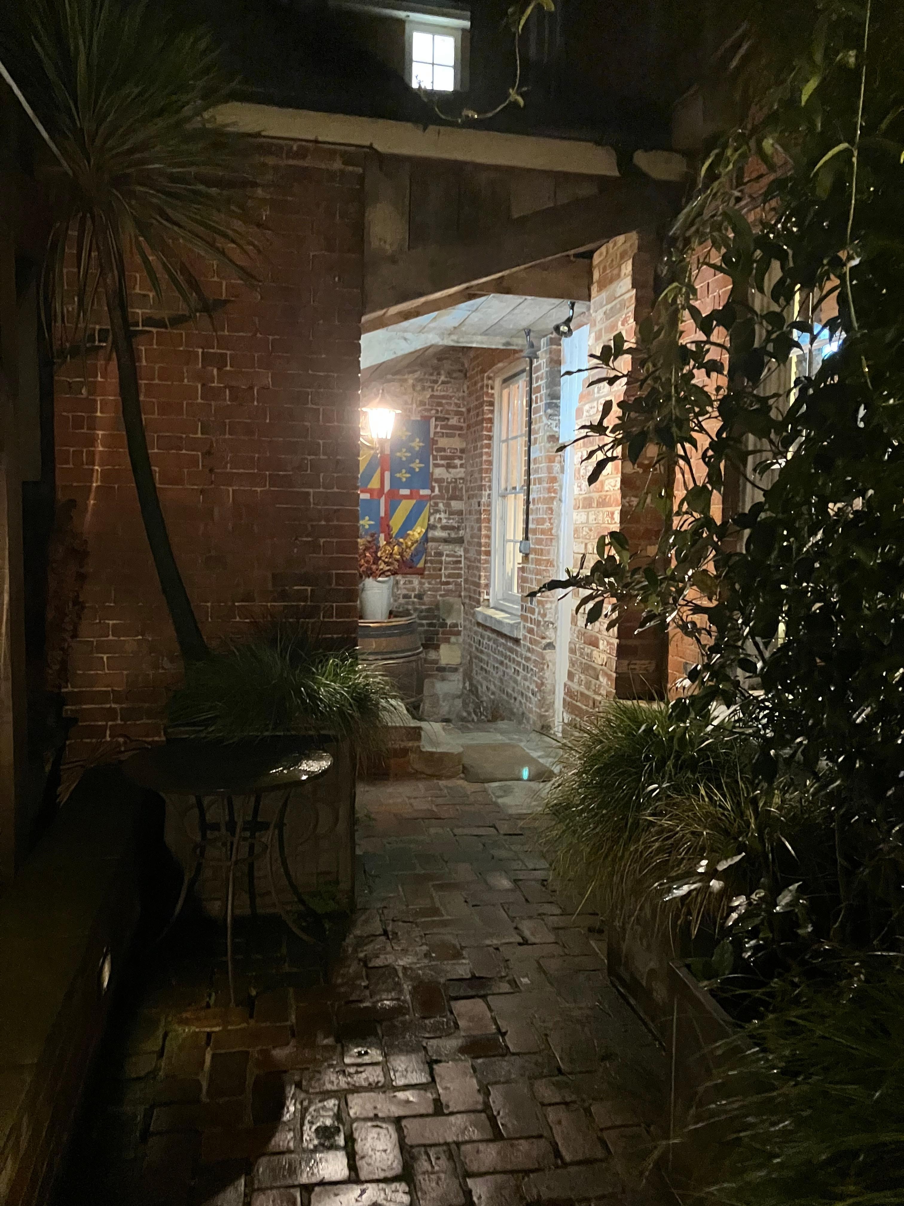 Courtyard entrance to the room