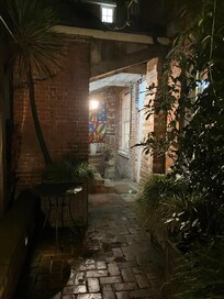 Courtyard entrance to the room
