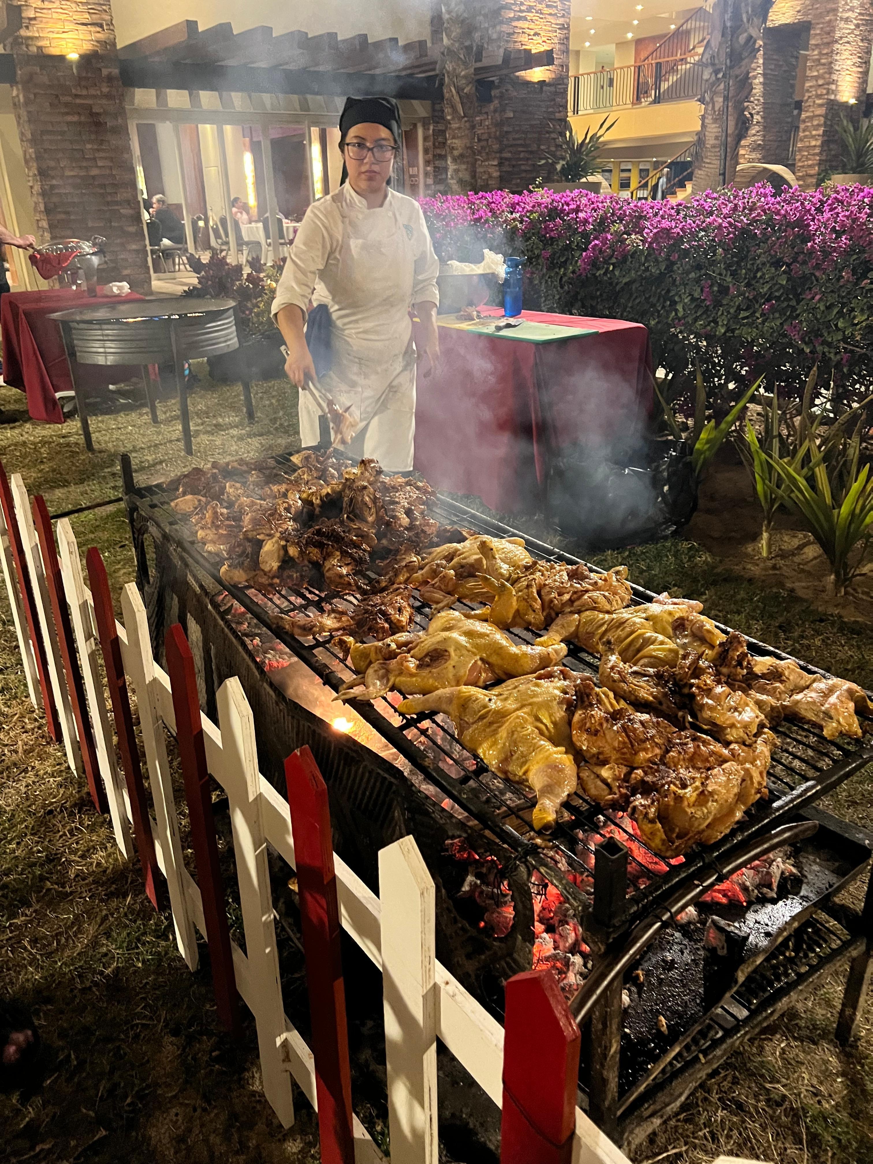 Mesquite Grilled chicken at the Friday night Fiesta. 