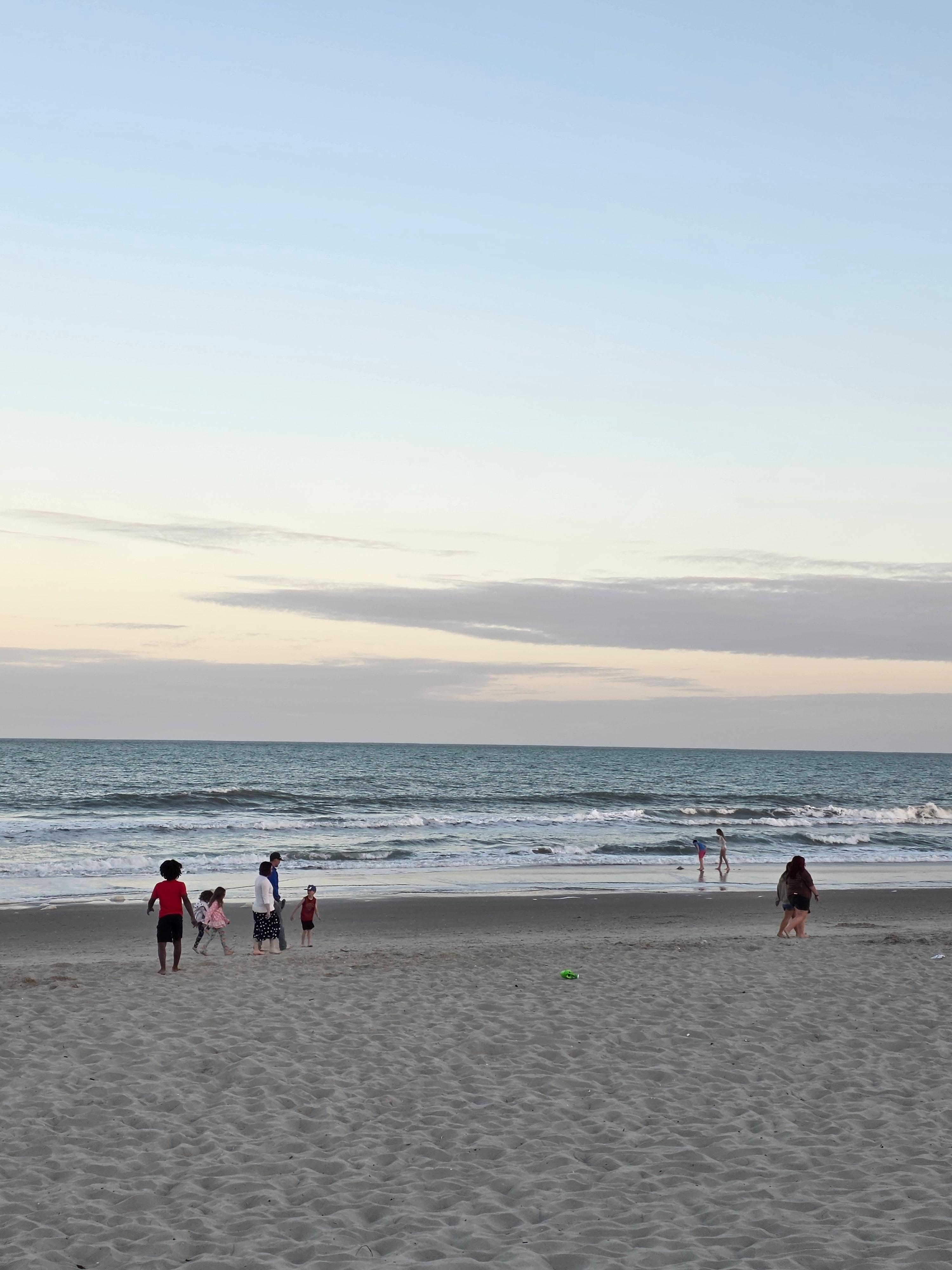 Low tide at the beach.