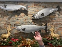 Mantle above the lobby fireplace.