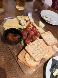 £20 cheese board. We had to request plates, knives and butter.