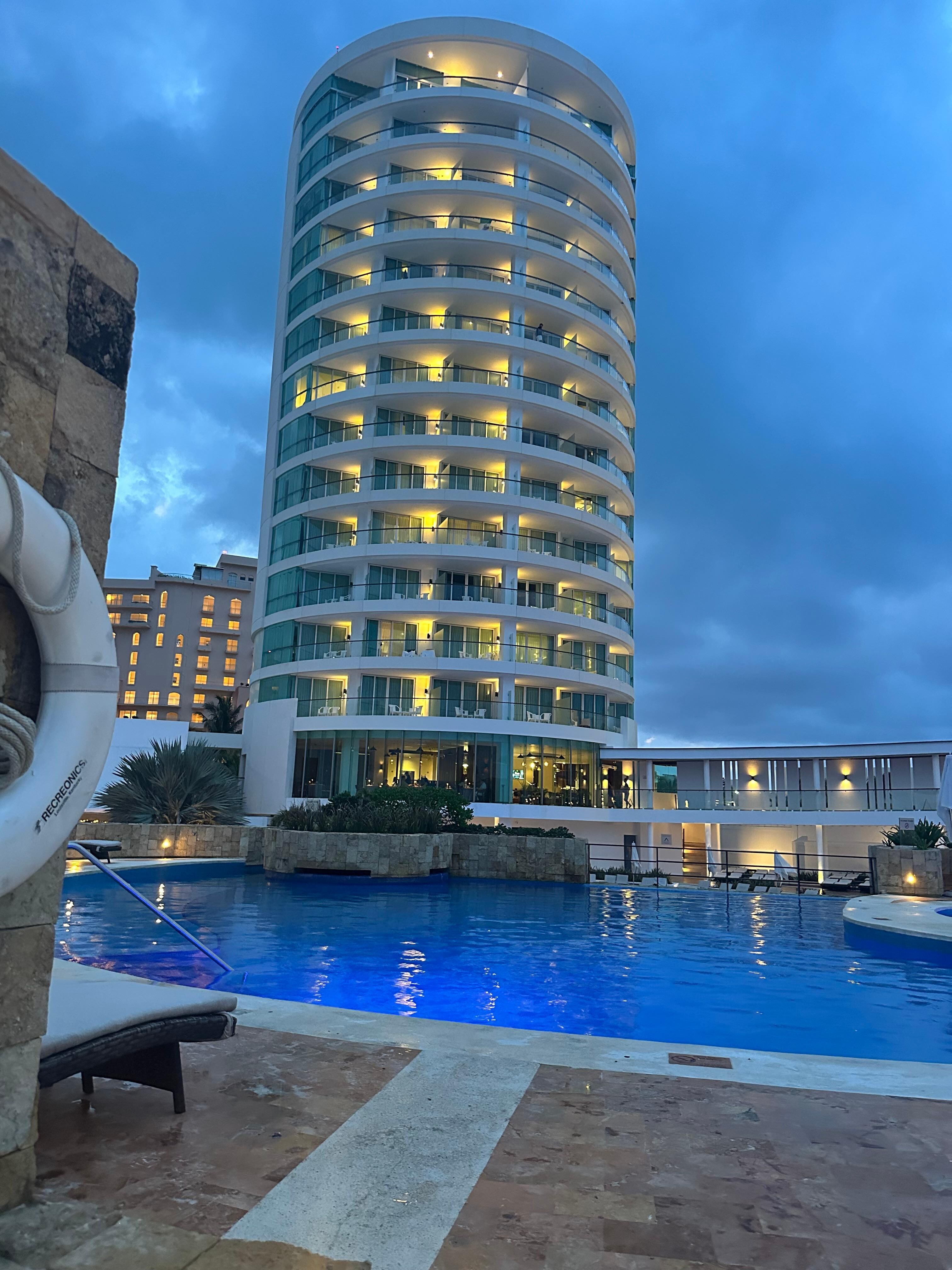 View from upper pool area. 