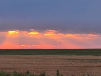 Sunset from the balcony of the apartment