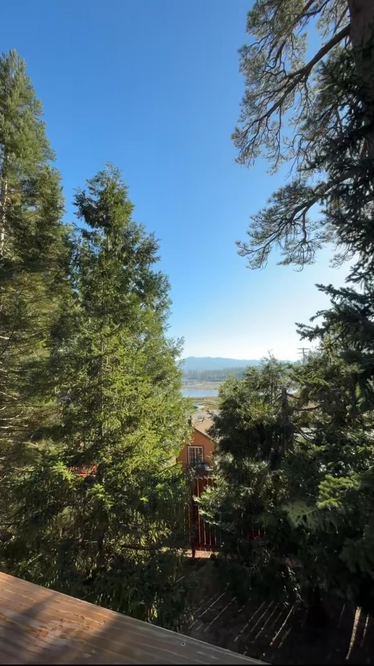 Vantage point during the day.  You can see the lake. Best place for our morning coffee. 