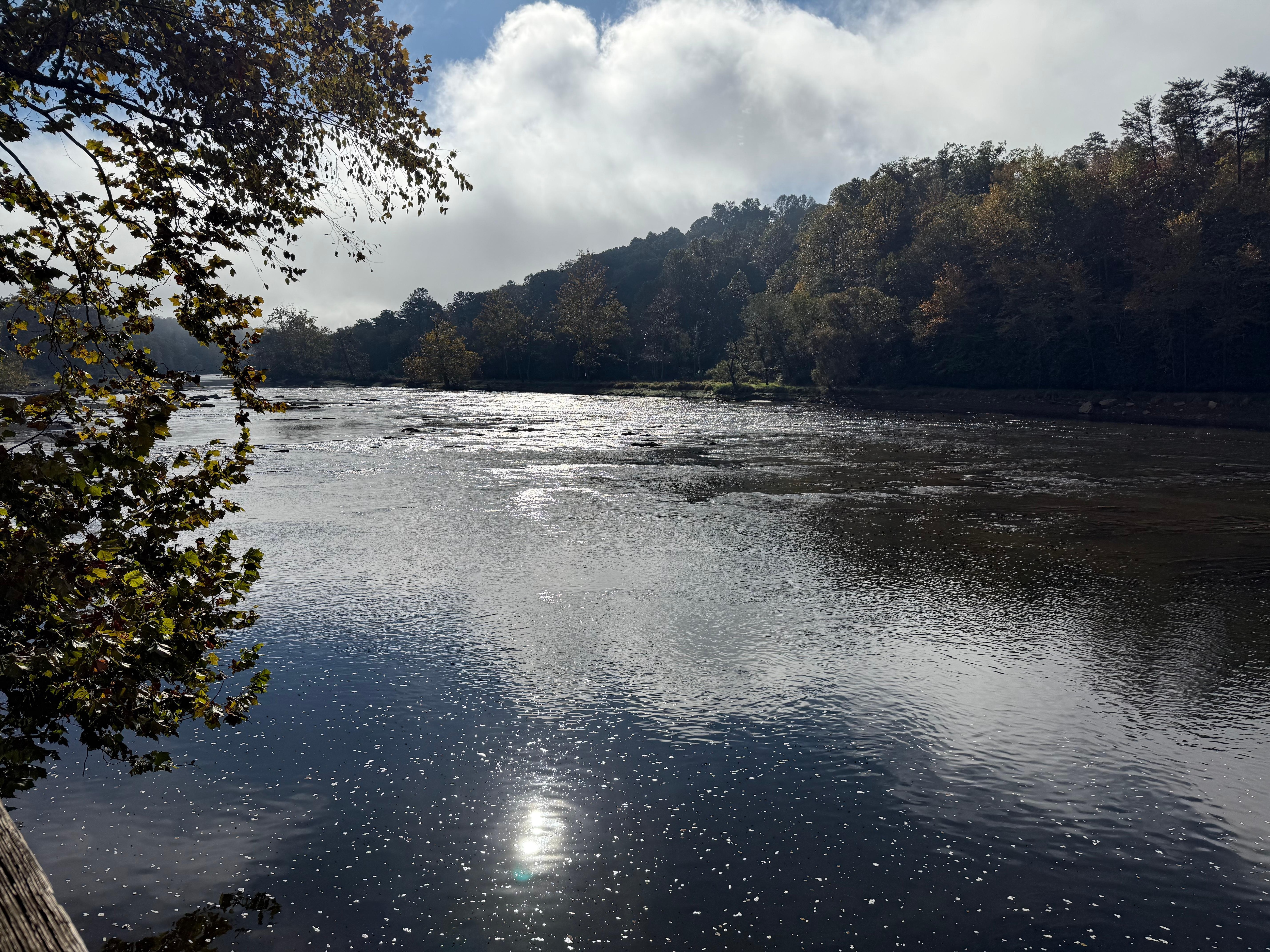 The river right down the road.