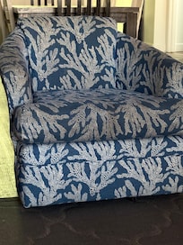 Two chairs in living area to dirty to sit in