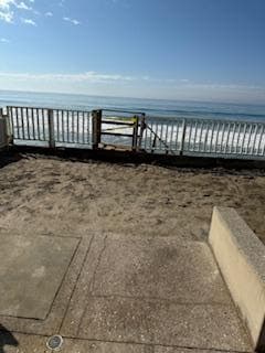 Wooden fence not shown in the listing and covered in caution tape.  