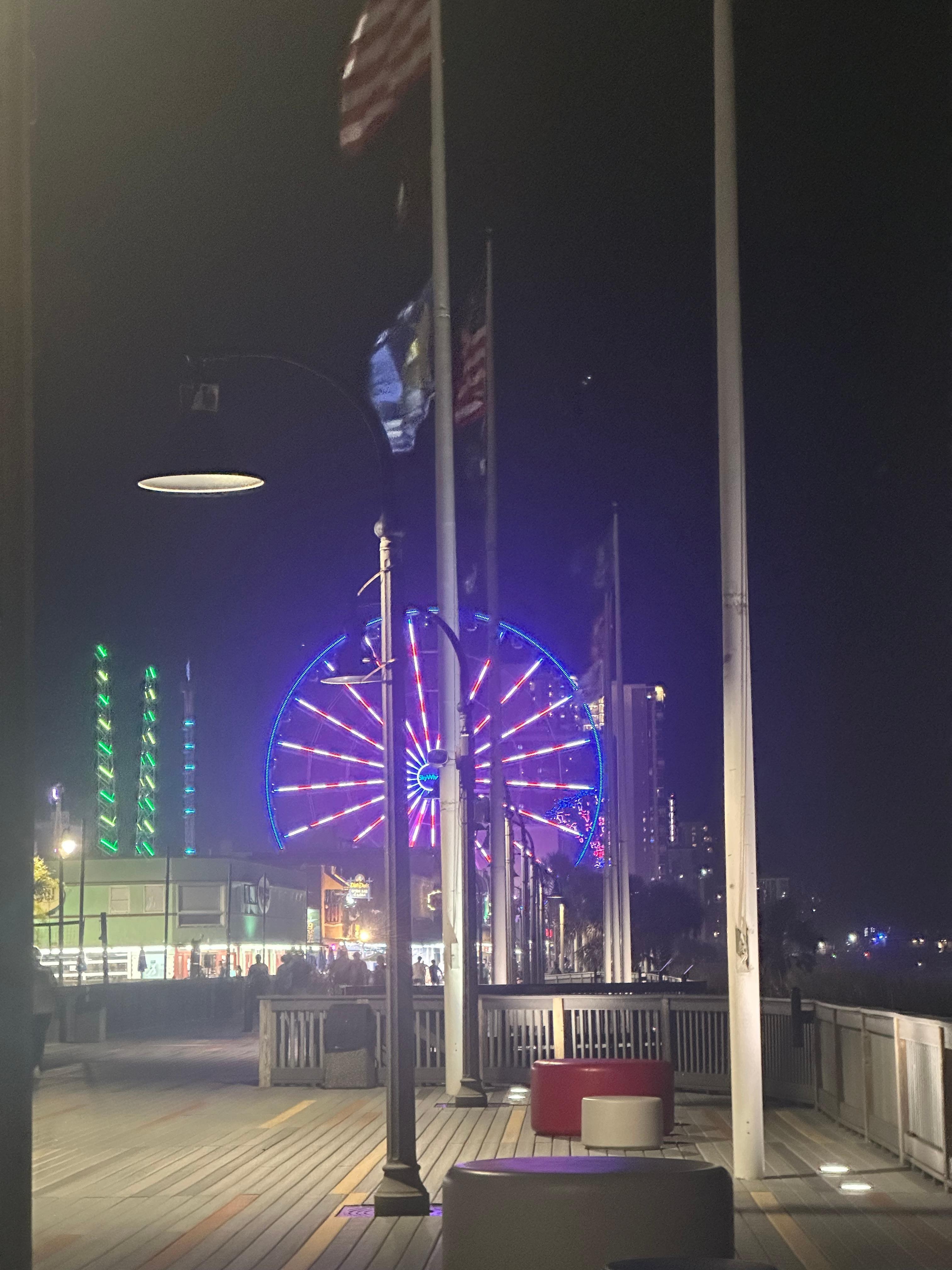 Skywheel at night
