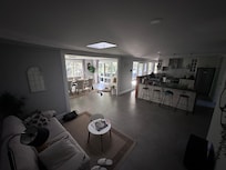 The house as it is without electrical lights during a sunny day.