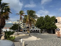 the condo with ship at dock.