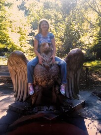 Rode on Deaf Eagle Statue @ Zoo on Connecticut Ave N.W
Washington DC in 2001.